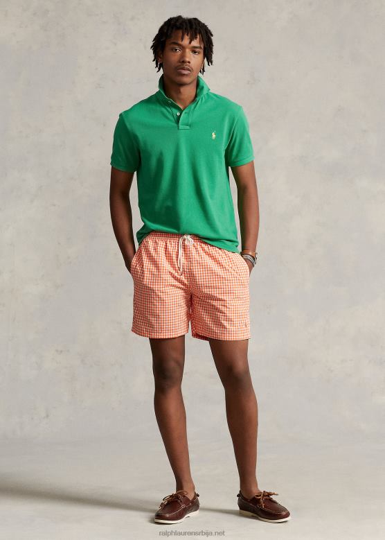 мушкарци Ralph Lauren 5,75-инчни путнички класични купаћи гепек V2V44452 једрење наранџасти гингем
