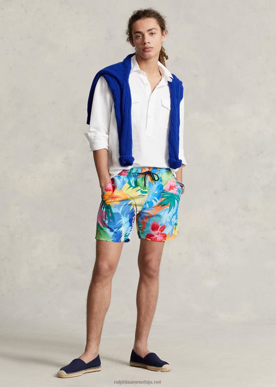 мушкарци Ralph Lauren 5,75-инчни путнички класични купаћи гепек V2V44733 палмова увала цветна