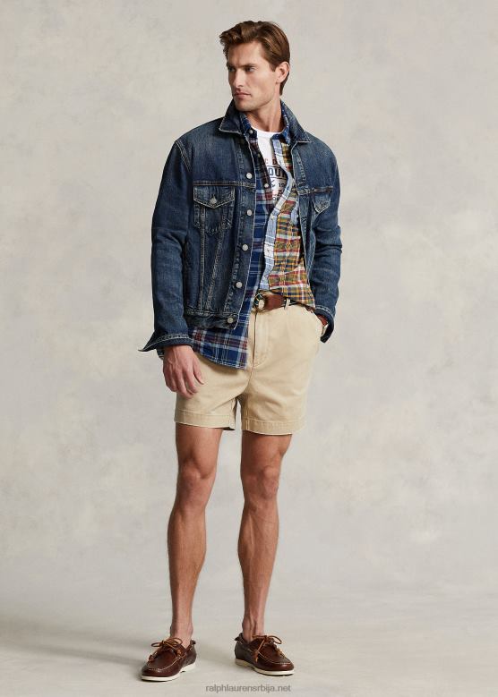 мушкарци Ralph Lauren цормац 5-инчни опуштени плисирани кратки V2V448445 рл каки