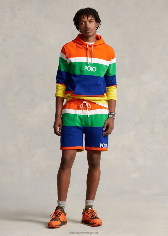 мушкарци Ralph Lauren Кратки пругасти флис са логотипом од 6 инча V2V441218 једрилица наранџаста мулти