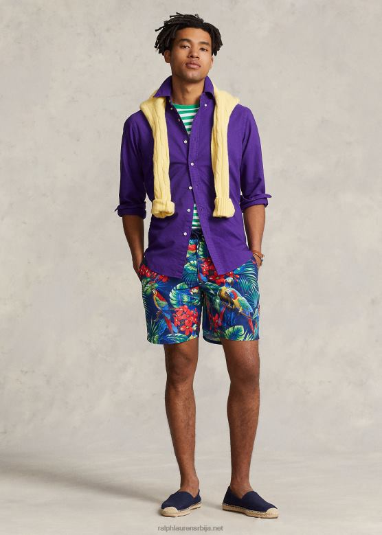 мушкарци Ralph Lauren 7,25-инчни класични купаћи гаћица на палм острву V2V44944 папагај са поло