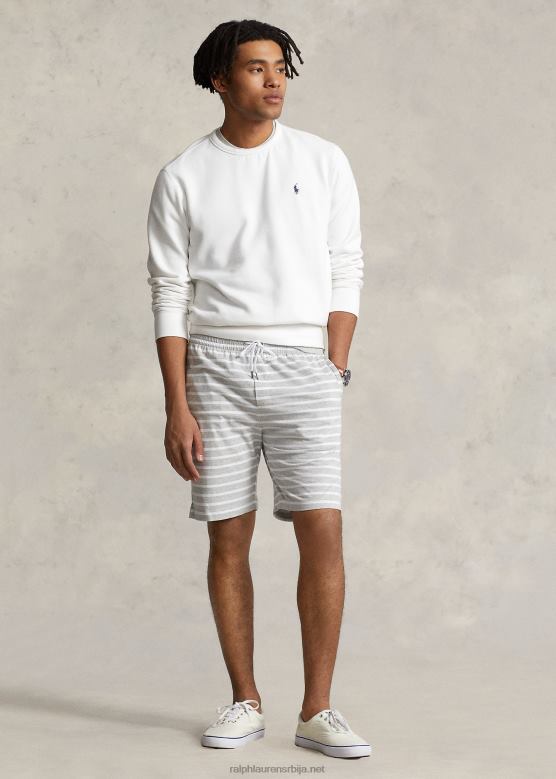 мушкарци Ralph Lauren Кратки пругасти дрес од 8 инча V2V441194 пролећна вреска/бела