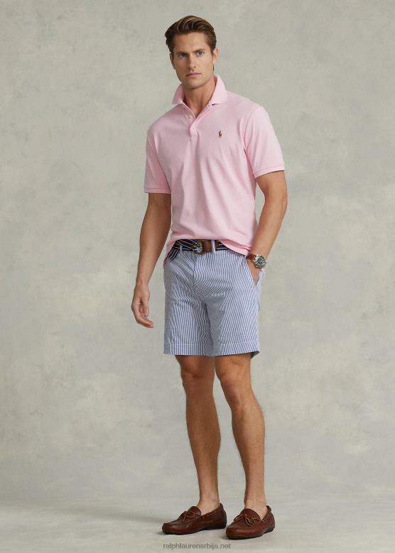 мушкарци Ralph Lauren 8 инча растезљиво равно кратко V2V4490 блуе сеерсуцкер