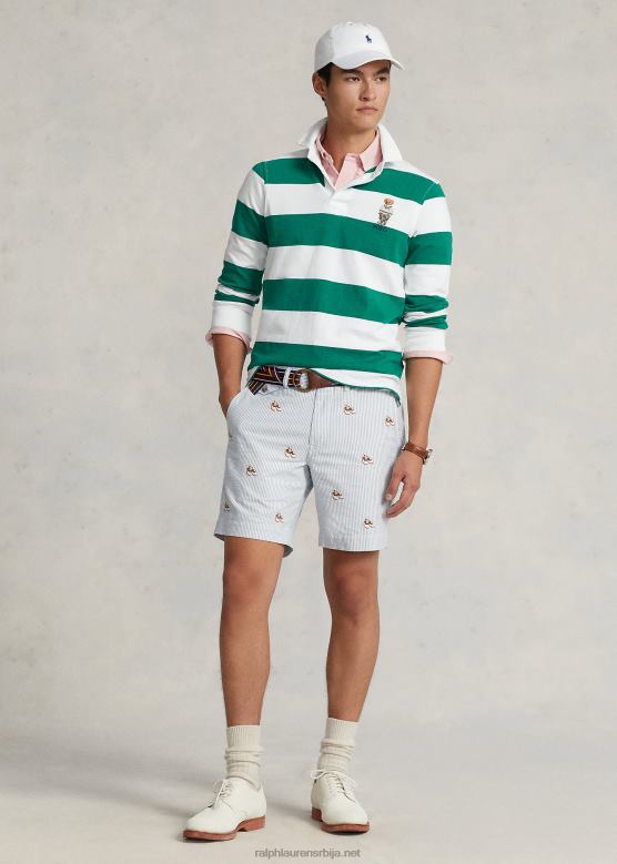 мушкарци Ralph Lauren 8-инчни растезљиви оксфорд шортс равног кроја V2V44959 оксфордска трака