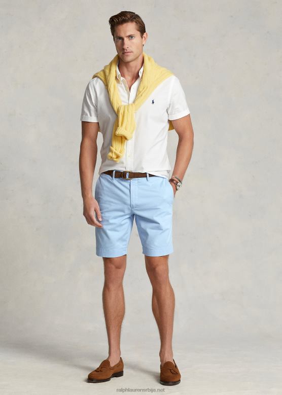 мушкарци Ralph Lauren 9-инчни растезљиви цхино кратке хлаче V2V44536 канцеларијско плаво
