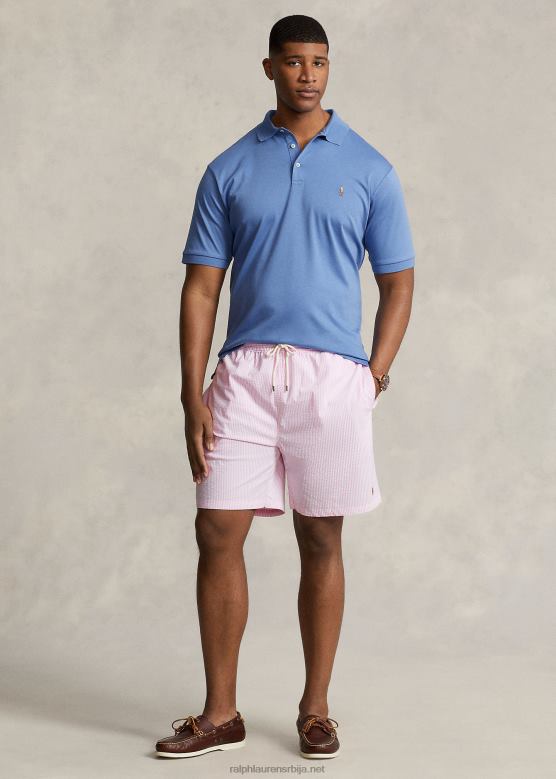 мушкарци Ralph Lauren путник сеерсуцкер купаће гаће V2V441318 кармел розе сеерсуцкер