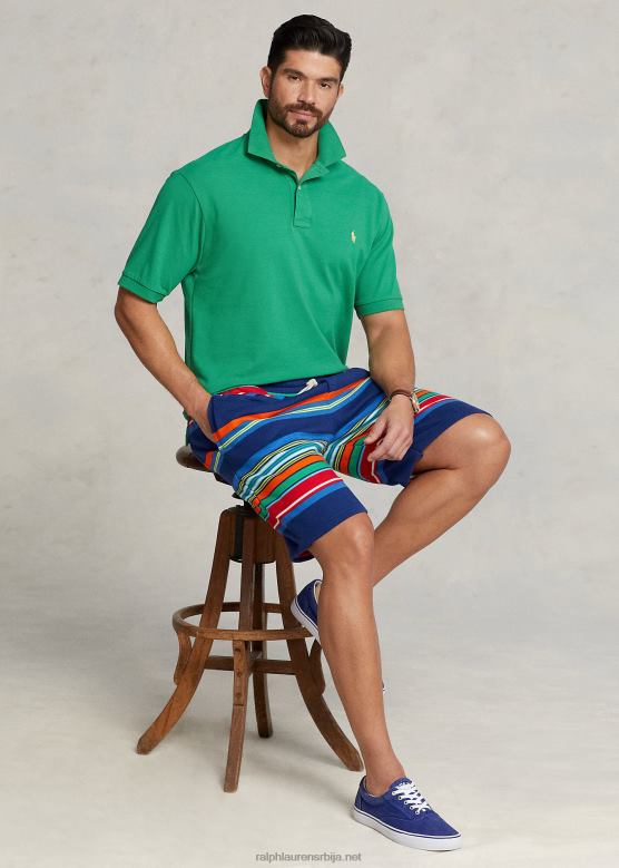 мушкарци Ralph Lauren пругасто руно кратко V2V441349 тамни кобалт / пруга