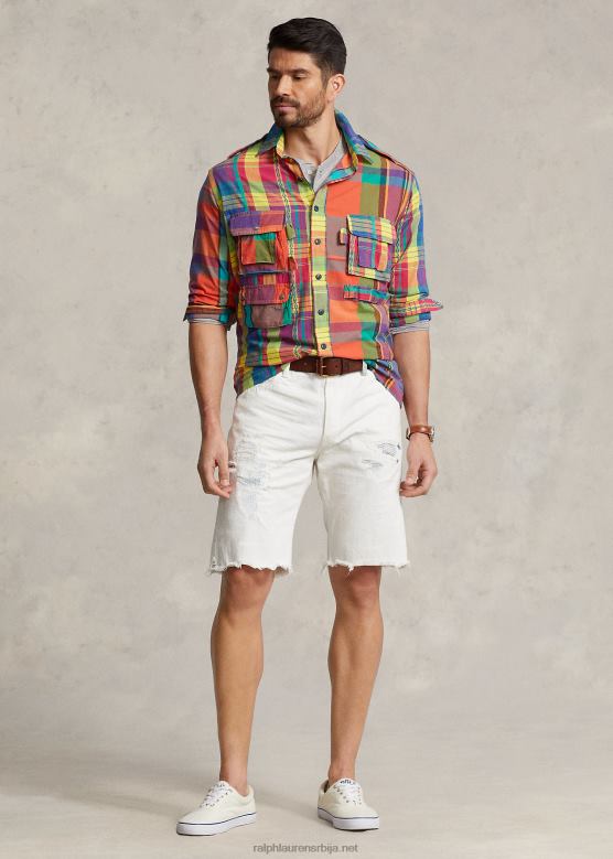 мушкарци Ralph Lauren Хамптон дистрессед цутофф трапер кратке хлаче V2V441388 Виллистон Васх