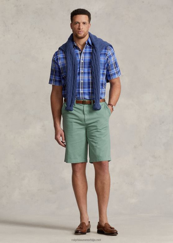 мушкарци Ralph Lauren цхино кратке хлаче класичног кроја V2V441563 избледела мента