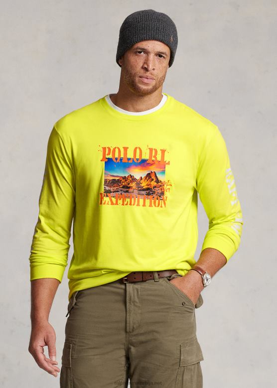 мушкарци Ralph Lauren мајица са графиком од дреса V2V441400 ласер жута