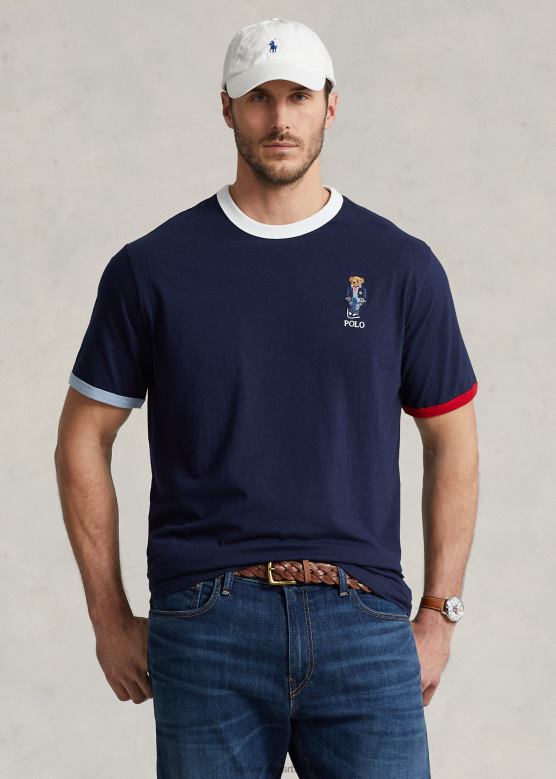 мушкарци Ralph Lauren мајица поло медведа V2V441444 крстарење морнарско црвена