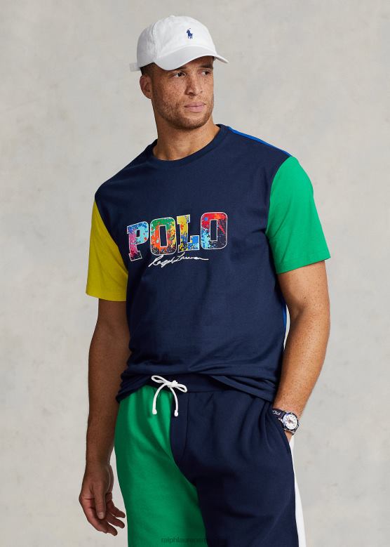 мушкарци Ralph Lauren мајица од дреса са логом у боји V2V441500 крстарење морнарице мулти