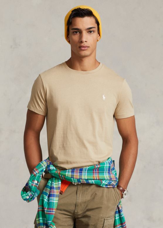 мушкарци Ralph Lauren мајица са округлим изрезом од дреса-све пристаје V2V44157 приморски беж