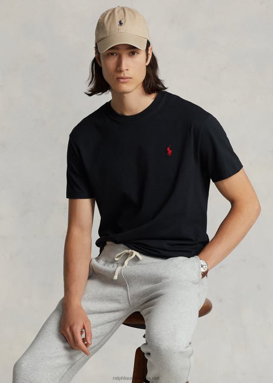 мушкарци Ralph Lauren мајица са округлим изрезом од дреса-све пристаје V2V44160 рл црна