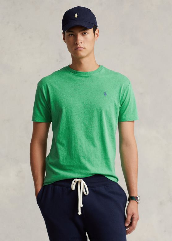 мушкарци Ralph Lauren мајица са округлим изрезом од дреса-све пристаје V2V44168 палма зелена вријеска