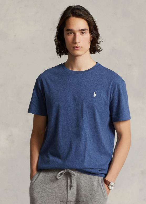 мушкарци Ralph Lauren мајица са округлим изрезом од дреса-све пристаје V2V44174 дерби плави хеатхер
