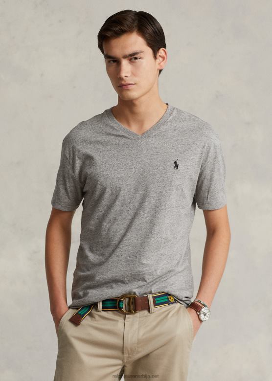 мушкарци Ralph Lauren мајица са в-изрезом класичног кроја V2V44206 тамни старински хеатхер