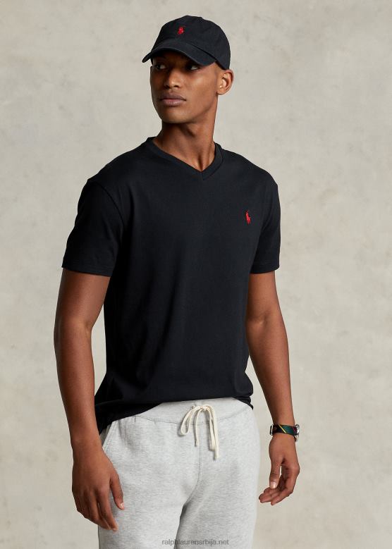 мушкарци Ralph Lauren мајица са в-изрезом класичног кроја V2V44207 рл црна