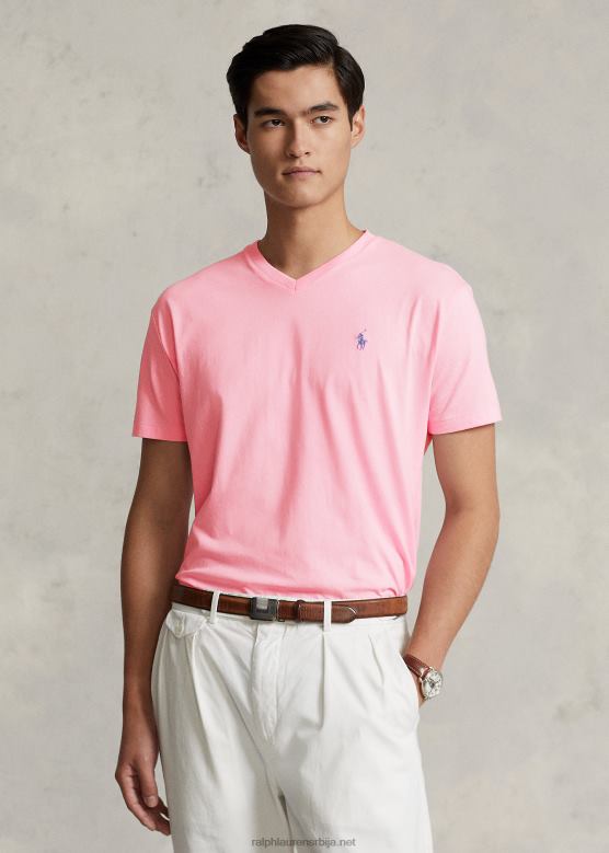 мушкарци Ralph Lauren мајица са в-изрезом класичног кроја V2V44208 кармел розе