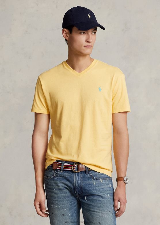 мушкарци Ralph Lauren мајица са в-изрезом класичног кроја V2V44211 кукурузно жуто