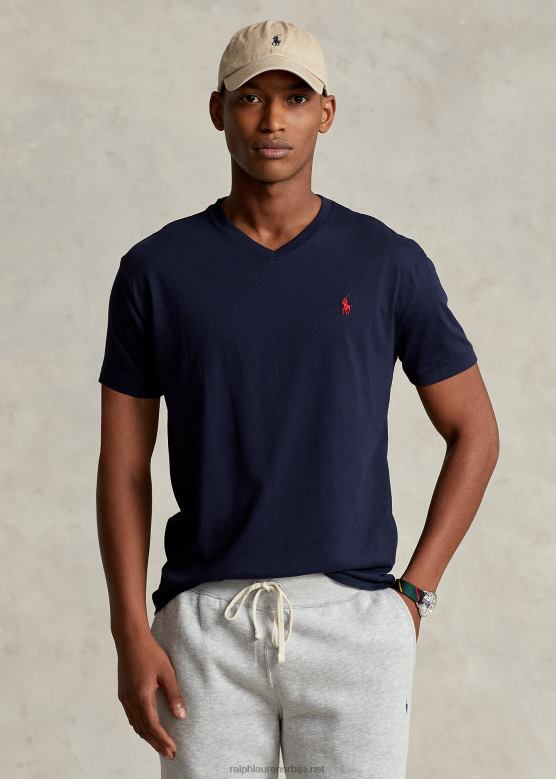 мушкарци Ralph Lauren мајица са в-изрезом класичног кроја V2V44215 мастило