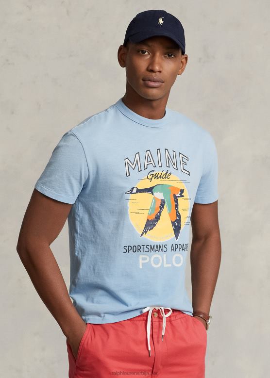 мушкарци Ralph Lauren мајица са графиком од класичног дреса V2V44221 каролина плава