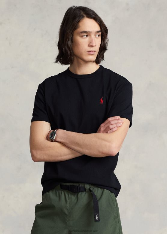 мушкарци Ralph Lauren мајица од класичног тешког дреса V2V44237 црн