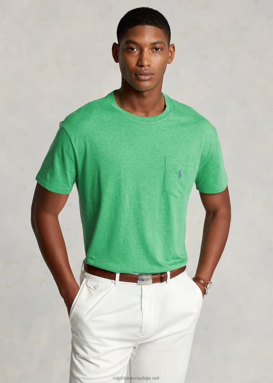 мушкарци Ralph Lauren мајица са џеповима од дреса-све пристаје V2V44242 палма зелена вријеска