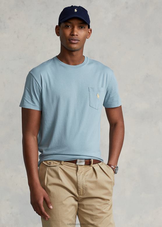 мушкарци Ralph Lauren мајица са џеповима од дреса-све пристаје V2V44244 плава нота