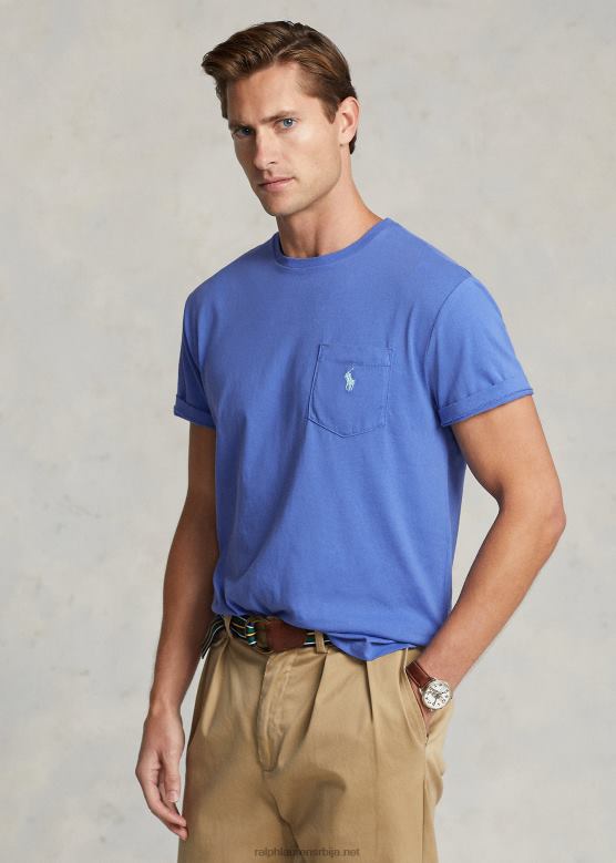мушкарци Ralph Lauren мајица са џеповима од дреса-све пристаје V2V44245 Плави
