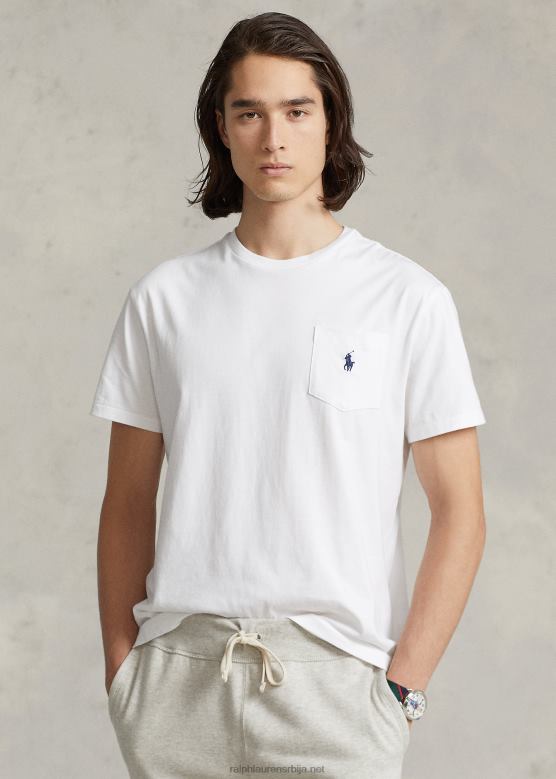 мушкарци Ralph Lauren мајица са џеповима од дреса-све пристаје V2V44248 бео