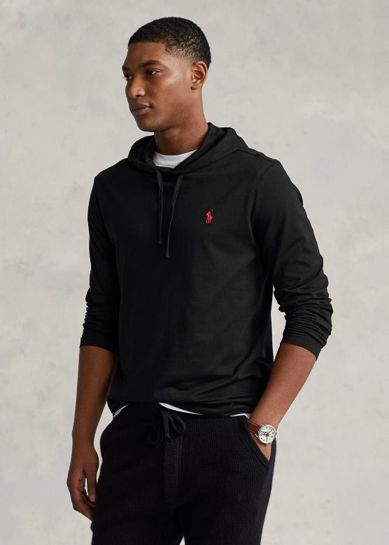 мушкарци Ralph Lauren мајица са капуљачом од дреса V2V44307 црн