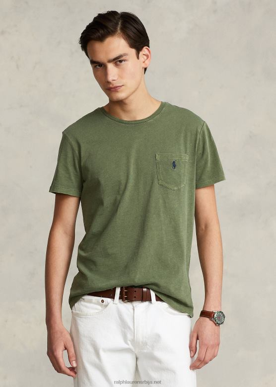 мушкарци Ralph Lauren прилагођена танка мајица од дреса са џепом V2V44312 баштенска стаза