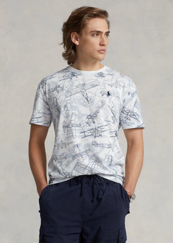 мушкарци Ralph Lauren мајица класичног авио дреса V2V44318 светска крстарица бела