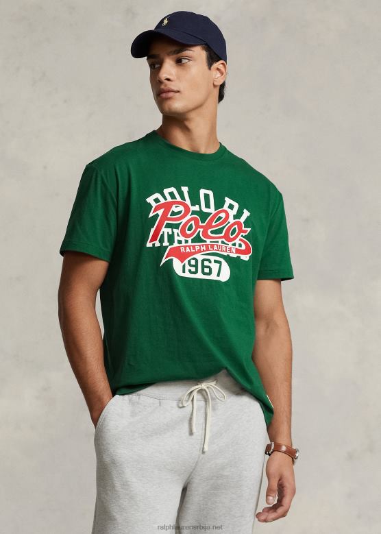 мушкарци Ralph Lauren мајица од дреса класичног кроја са наслаганим логотипом V2V44335 нова шума