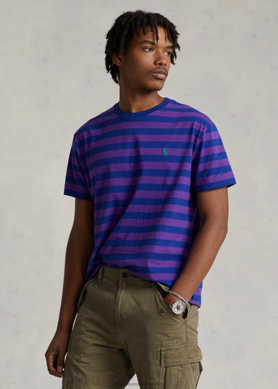 мушкарци Ralph Lauren мајица са пругама класичног кроја V2V44377 љубичасти кактус