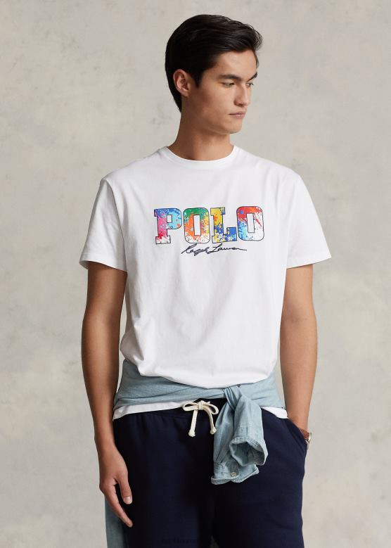 мушкарци Ralph Lauren мајица од дреса са класичним логом V2V44386 бео