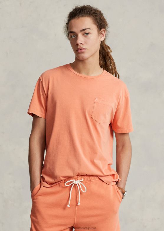 мушкарци Ralph Lauren мајица са џепом од дреса класичног кроја V2V44421 наранџаста