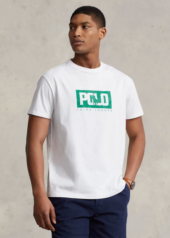 мушкарци Ralph Lauren мајица од дреса са класичним логом V2V44502 бео