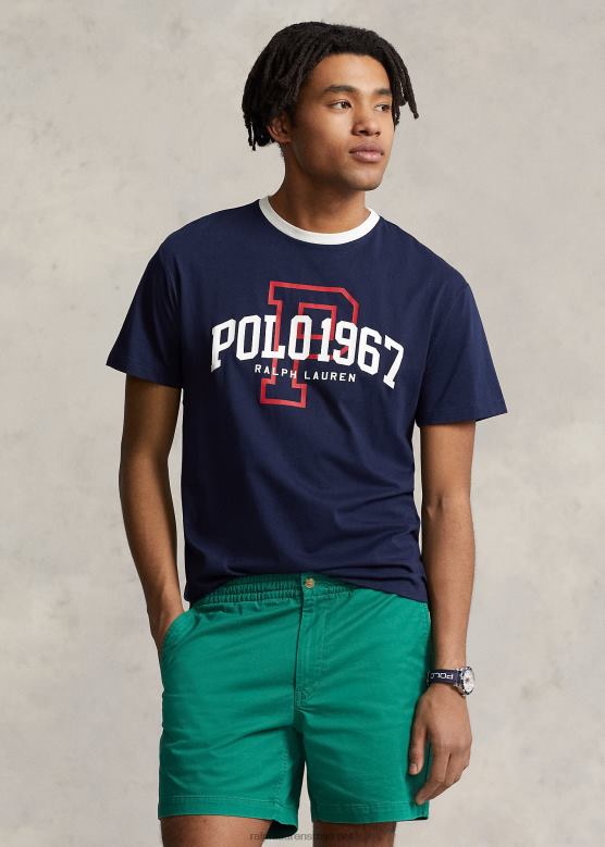 мушкарци Ralph Lauren мајица од дреса са класичним логом V2V44726 крстарење морнарице