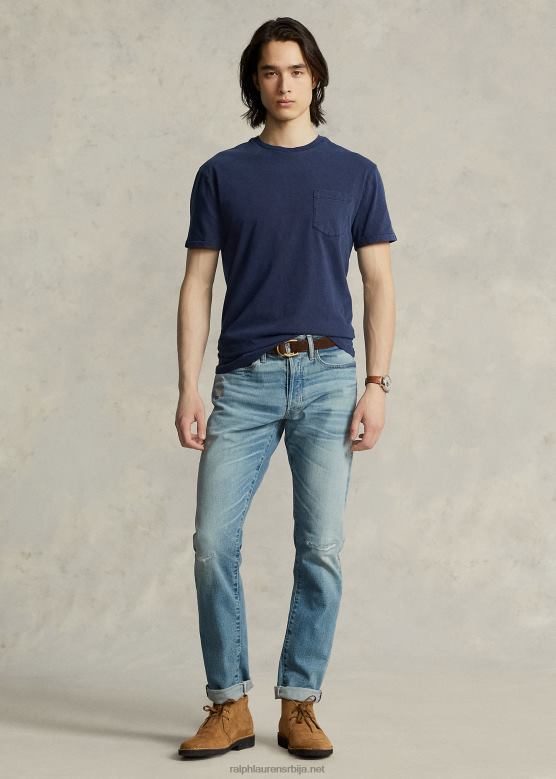 мушкарци Ralph Lauren мајица са џепом од дреса класичног кроја V2V44940 невпорт морнарица