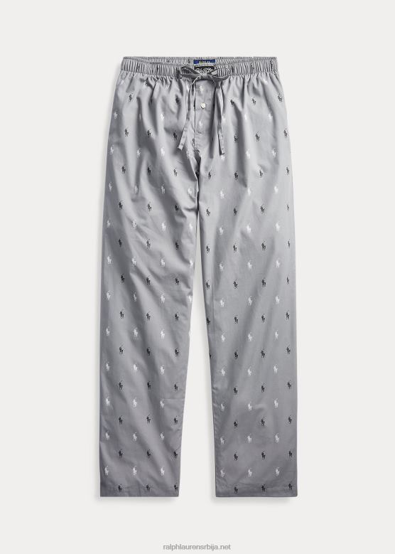 мушкарци Ralph Lauren пони пиџама панталоне V2V441129 музеј сиво/црно
