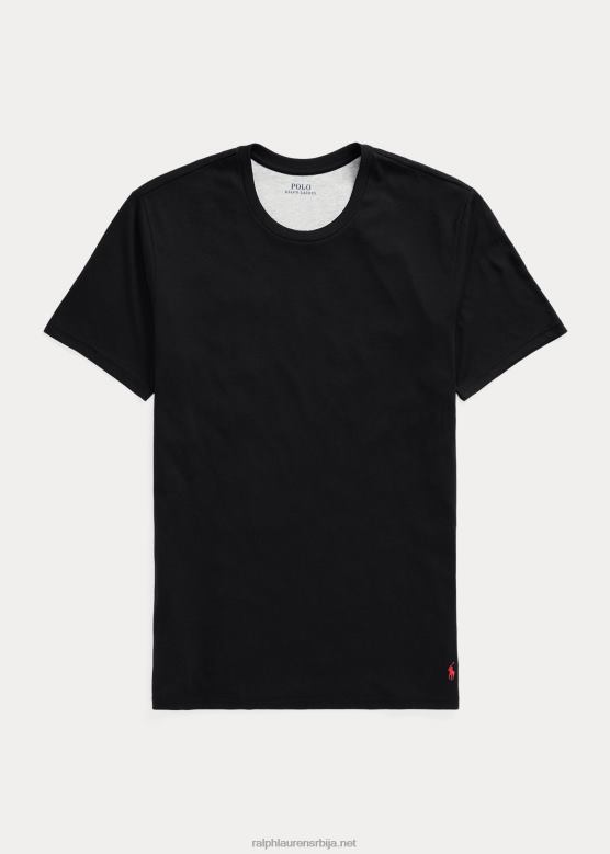 мушкарци Ralph Lauren кошуља за спавање од мешавине памука V2V44231 црна/и преко вријеска/црвена