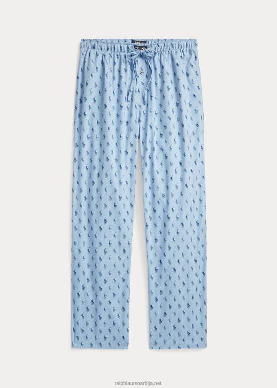 мушкарци Ralph Lauren пони пиџама панталоне са потписом V2V44633 плава/кањонска плава ривијера