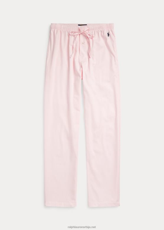 мушкарци Ralph Lauren памучне оксфордске пиџаме панталоне V2V448570 розе оксфорд / крстарење морнарица