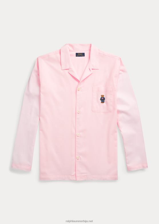 мушкарци Ralph Lauren поло медвед памучна оксфорд пиџама кошуља V2V44914 розе оксфорд