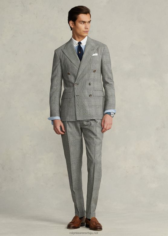 мушкарци Ralph Lauren поло софт глен карирано одело од вуне V2V448604 црна/крем/плава