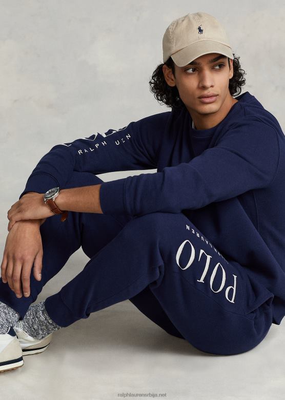мушкарци Ralph Lauren Јоггер панталоне од флиса са везеним логом V2V441245 крстарење морнарице