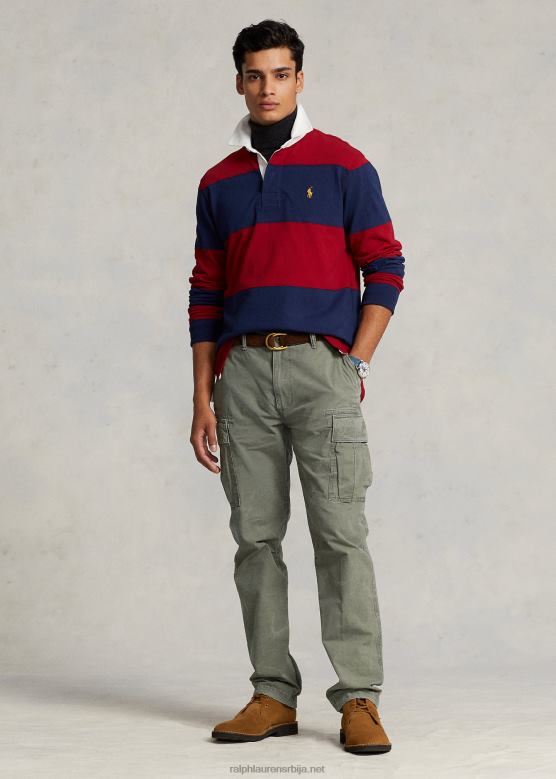 мушкарци Ralph Lauren платнене панталоне опуштеног кроја V2V441010 маслина на отвореном