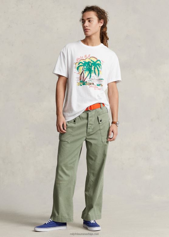 мушкарци Ralph Lauren опуштене карго панталоне V2V441121 светло зелена